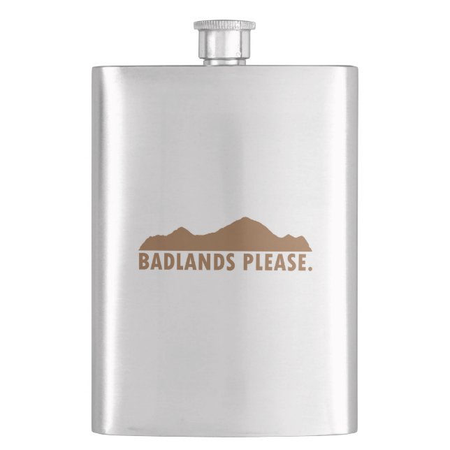 Badlands Please Hip Flask (Front)