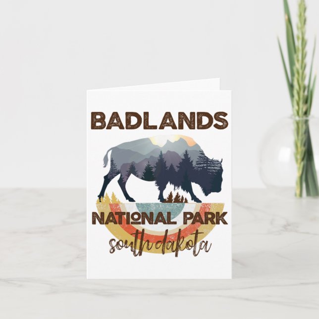 Badlands South Dakota Shirt Sd National Park Hikin Card (Front)