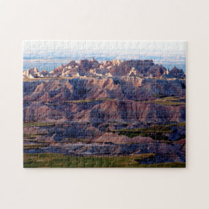 Badlands Sunset South Dakota. Jigsaw Puzzle