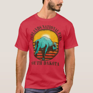 Badlands US National Park South Dakota Bison Hikin T-Shirt