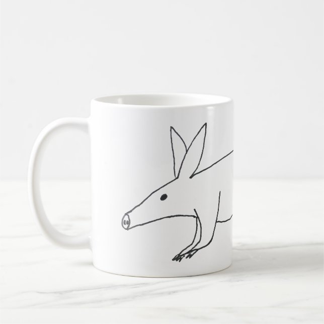 Badly drawn Aardvark Mug (Left)