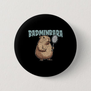 Badminbara Shuttle Racquet - Team Badminton Capyba 6 Cm Round Badge
