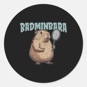 Badminbara Shuttle Racquet - Team Badminton Capyba Classic Round Sticker