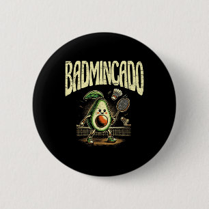 Badmincado Badminton Player Shuttle  6 Cm Round Badge