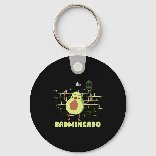 Badmincado - Racket Funny Player Game Match Badmin Key Ring (Front)