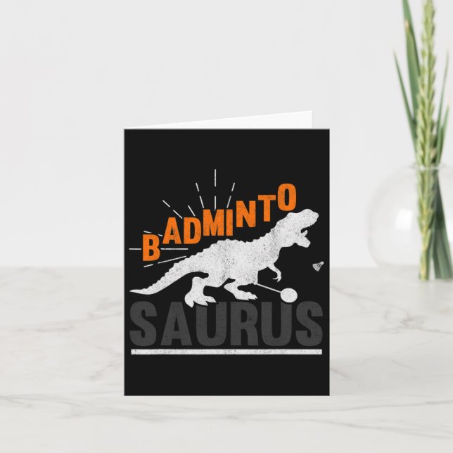 Badminto Saurus Rex Birdie Shuttle Dinosaur Badmin Card (Front)