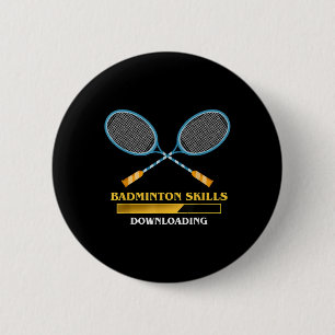 Badminton 0 6 cm round badge