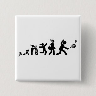 Badminton 15 Cm Square Badge