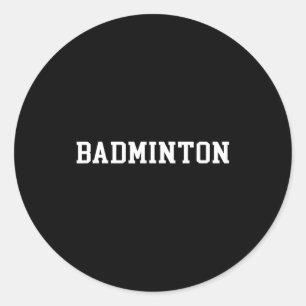 Badminton _1 classic round sticker