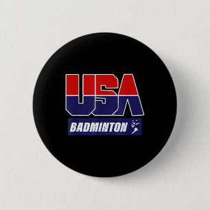Badminton 2021 Usa  6 Cm Round Badge