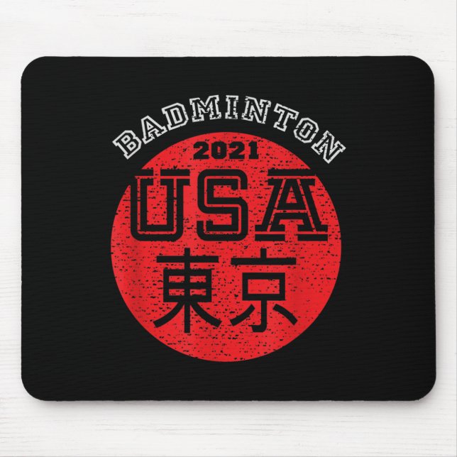 Badminton 2021 Usa  Mouse Mat (Front)