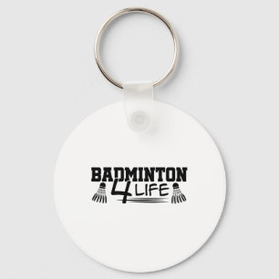 Badminton 4 Life Graphic Badminton Player Shuttle Key Ring