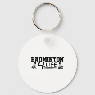 Badminton 4 Life Graphic Badminton Player Shuttle  Key Ring