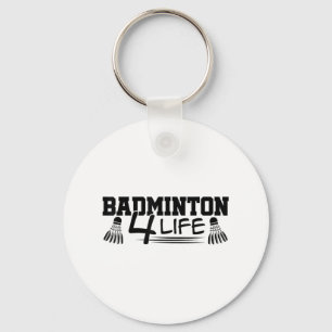 Badminton 4 Life Graphic Badminton Player Shuttle  Key Ring