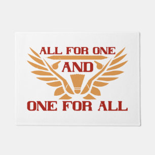 Badminton - All for one and one for all Doormat