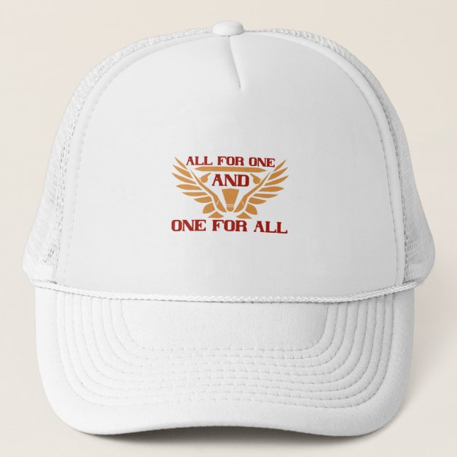 Badminton - All for one and one for all Trucker Hat (Front)
