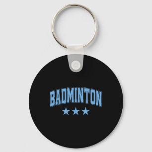 Badminton All Sky Blue Stars Clic Retro Varsity Te Key Ring