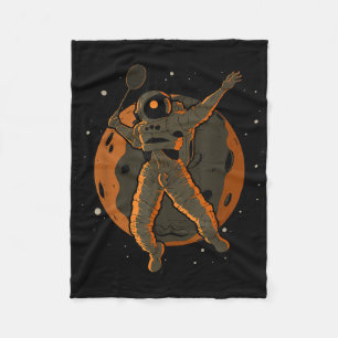 Badminton Astronaut Outer Space Spaceman Fleece Blanket