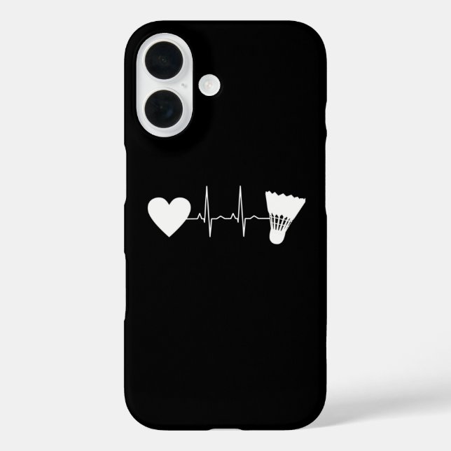 Badminton - Badminton Ball Heartbeat Case-Mate iPhone Case (Back)