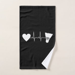 Badminton - Badminton Ball Heartbeat Hand Towel