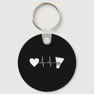 Badminton - Badminton Ball Heartbeat Key Ring