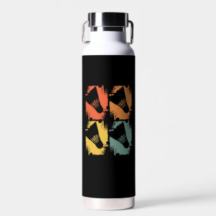 Badminton - Badminton Ball Retro Water Bottle