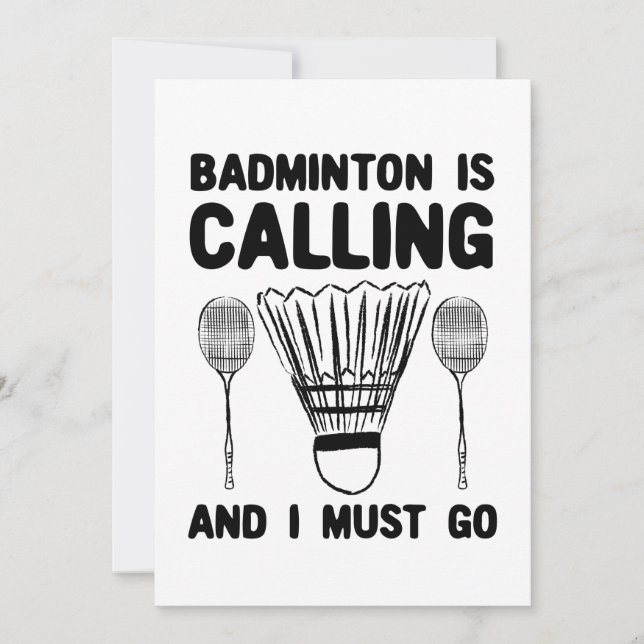 Badminton - Badminton Is Calling Invitation (Front)