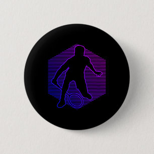 Badminton Badminton Player Men Women Shuttle 6 Cm Round Badge
