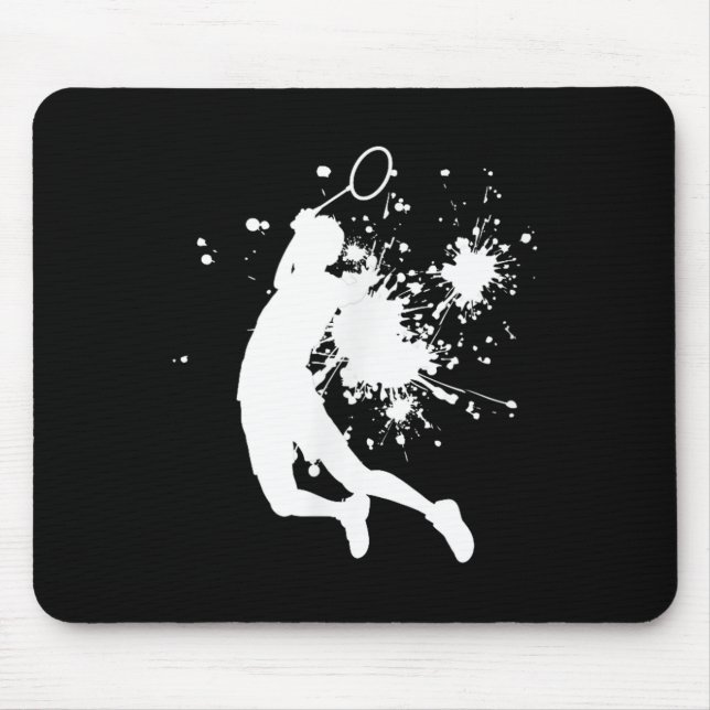 Badminton Badminton Player Mens Squash Shuttle  Mouse Mat (Front)