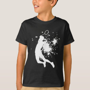Badminton Badminton Player Mens Squash Shuttle T-Shirt