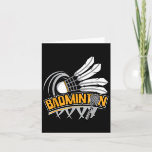 Badminton - Badminton Player Shuttle Birdie  Card