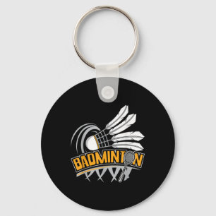 Badminton - Badminton Player Shuttle Birdie Key Ring