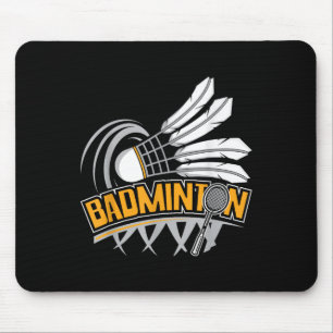 Badminton - Badminton Player Shuttle Birdie  Mouse Mat