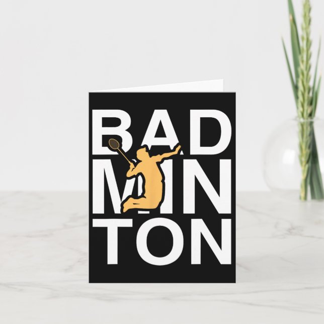Badminton Badminton Player Sports Hob  Card (Front)