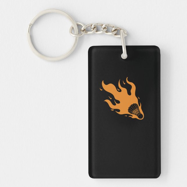 Badminton Badmintonschläger Sport Federball Key Ring (Front)