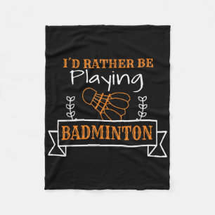 Badminton Ball Graphic For A Badminton Player, Bad Fleece Blanket