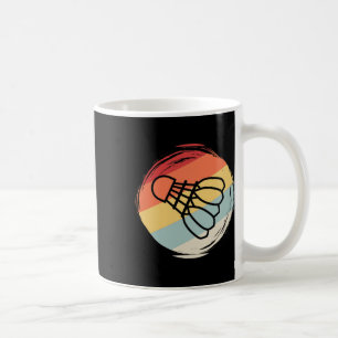 Badminton Ball Vintage 60s 70s Style Design Coffee Mug