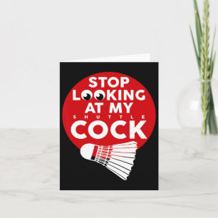 Badminton Battledore Funny Shuttle T Shirt  Card