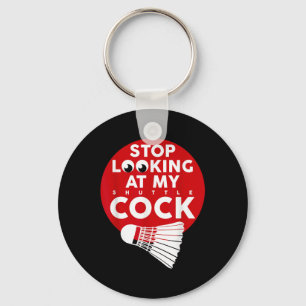Badminton Battledore Funny Shuttle T Shirt Key Ring