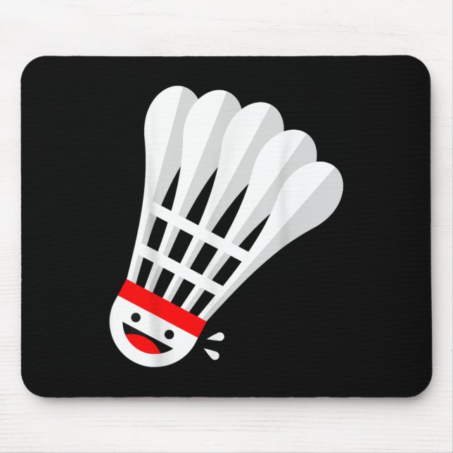 Badminton - Big Happy Shuttle  Mouse Mat (Front)