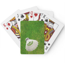 Badminton Birdie on Green Grass Playing Cards