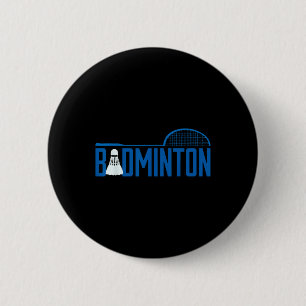 Badminton Birdie Shuttle For Badminton Player Men  6 Cm Round Badge