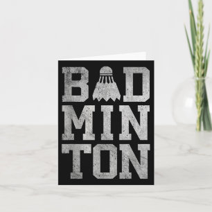 Badminton Birdies Shuttle Badminton Players And Lo Card