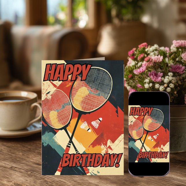 Badminton Birthday Cards (Creator Uploaded)