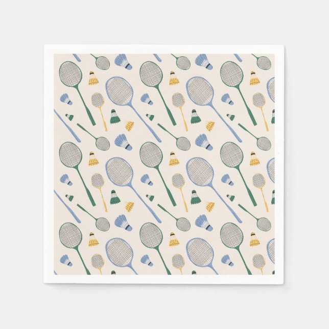 Badminton Birthday Party Napkin (Front)