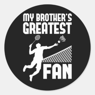 Badminton Boy For Brothers And Sisters  Classic Round Sticker