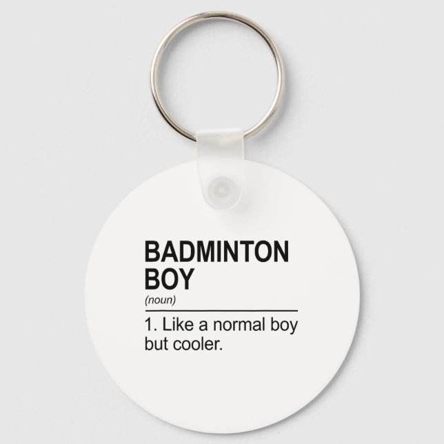 Badminton Boy Noun Definition Shuttle Badminton Pl Key Ring (Front)