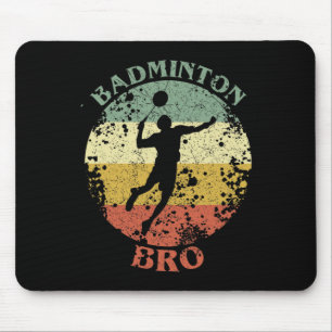 Badminton Bro Distressed Vintage Badminton Brother Mouse Mat