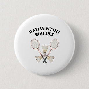 Badminton Buddies 6 Cm Round Badge