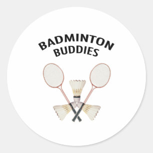 Badminton Buddies Classic Round Sticker